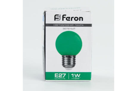 Купить Лампа LED LB-37 1W E27 зеленый  FERON фото №6