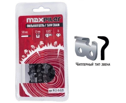 Купить Цепь пильная MaxPiler MX-1 3-62-3/8 450мм./18" 3/8" 1 3 мм. 62 зв.  ЧИППЕРНЫЙ ЗУБ фото №1