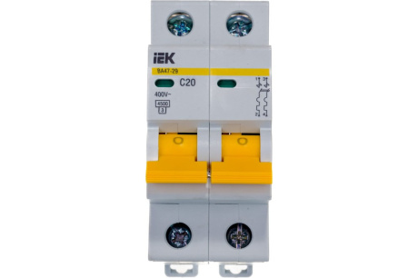 Купить Автоматический выключатель IEK ВА47-29 2п, 20А, С, 4.5кА, MVA20-2-020-C фото №4